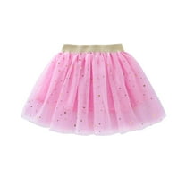 Yammkia Kids Tutu Princess Tutu Ballet Layered Tulle Skirts for Girls for Dance Dress Up,Pink 5-6 Years