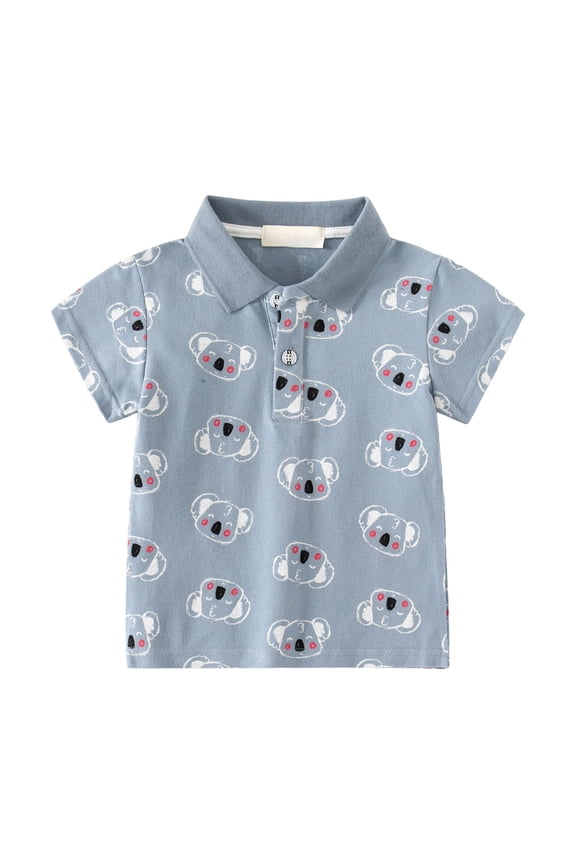 School Uniform for Boys Toddler Baby Girls Boys Classic Polo Shirt Kids Short Sleeve Golf Polo Moisture Wicking Dress Shirt Plain Tees Tops Blue Size,12-18 Months