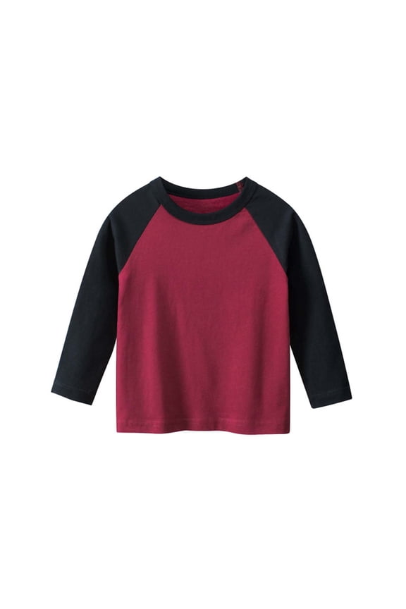 Toddler Boy Shirts Boys Long Sleeve Shirts Kids Crewneck T Shirts Casual Tops Tees Red Size,8-9 Years