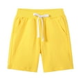 thumbnail image 1 of Yammkia Toddler Boys Shorts Boys Sport Jogger Shorts,Kids Summer Solid Active Short Pants 18 24 Months 3T 4T 5T 6T 7T 8T 9T (Yellow,3-4 Years）, 1 of 3