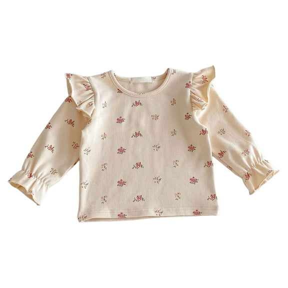 Yammkia Toddler Shirts for Girls Long Sleeve Shirt for Girls Casual Basic Tees Fall Winter Tops Blouse Size 3T 4T (Pink,3-4 Years)