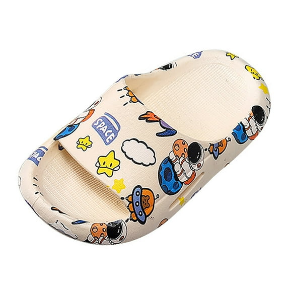 Yammkia Toddler Slippers Boys Girls Kids Cloud Slides Boys Girls Pillow Slippers Shower Slip on Slide Sandals for 2.5-3 Years,Blue