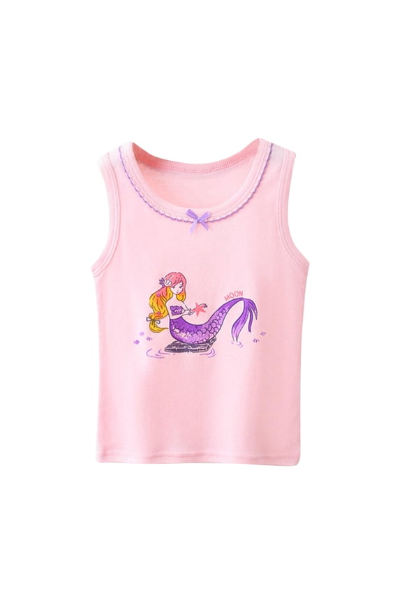 Undershirts for Girls Toddler Baby Girls Sleeveless Tank Tops Kids Summer Outfits Athletic Undershirts Crew Neck Soft Camisole Purple Size,8-9 Years