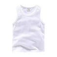 thumbnail image 1 of Yammkia Unisex Baby Boys Girls Summer Basic Sleeveless Tank Tops Vest Cotton Casual T-Shirts Undershirts 18 Months 2T-8T,White 18-24 Months, 1 of 2