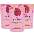 thumbnail image 1 of Yammy Dried Dragon Fruit Chips, 1 Ingredient Superfood Snack, Crunchy Like Freeze Dried Fruit (Pack of 3), 1 of 9