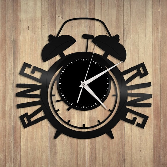 YanGxx Alarm Ring Ring Vinyl Wall Clock Record Unique Gift for Friends Home Decoration Vintage Design Office Bar Room Home Decor