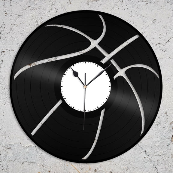 YanGxx Basketball Ball Vinyl Wall Clock Sports Lovers Gift Home Room Office Decoration Vintage Design Office Bar Room Home Decor