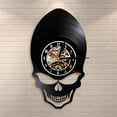 thumbnail image 1 of YanGxx Demon Alien Skull Retro Clock Watch Goth Scary Wide Cheekbones Eyes Skeleton Vintage Vinyl Record Wall Clock Halloween Wall Deco, 1 of 6