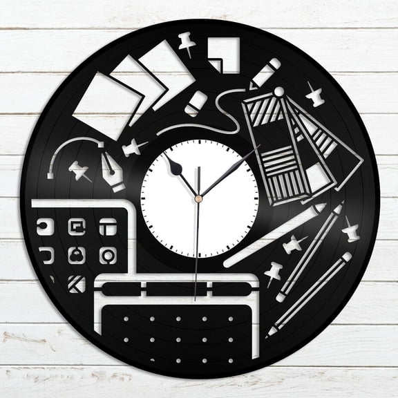 YanGxx Designer Vinyl Wall Clock Souvenir Gift for Friends Home Living Room Decoration Vintage Design Office Bar Room Home Decor
