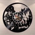 thumbnail image 1 of YanGxx First Responder Firefighter Wall Clock Fire Department Office Wall Decor Vintage Vinyl Record Wall Clock Fireman's Prayer Gift, 1 of 6