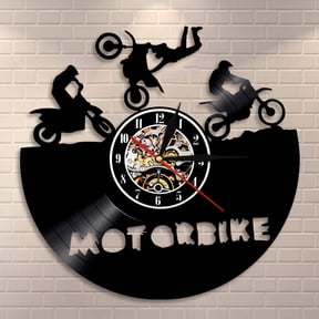 YanGxx Motorbike Wall Clock Super Bike Sport Race Speed Motorcycle Riders Gift Vinyl Record Wall Clock Dirt bike Home Decor Riders Gift
