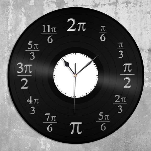 YanGxx Pi Clock Vinyl Wall Clock Souvenir Gift for Friends Home Living Room Decoration Vintage Design Office Bar Room Home Decor