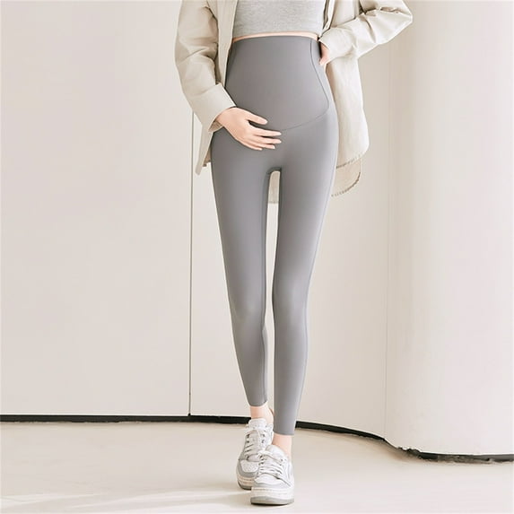 YanHong Maternity Pants Pregnant Women Leggings for Pregnant Women Clothing Gray L