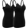 thumbnail image 1 of YanHong Nursing Tops Plus Size Spring Summer Nursing Tops for Breastfeeding on Built-in Bra Ladies High Elastic Body Shaping Front Buckle Nursing underwear Camisole Black XXXL, 1 of 9