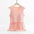 thumbnail image 1 of YanHong Nursing Tops Plus Size Spring Summer Nursing Tops Built-in Bra Cotton Women Solid Color Breast Feeding Pregnant Nursing T-Shirt Blouse Sleeveless Round-Neck Tank Tops Pink XXL, 1 of 3