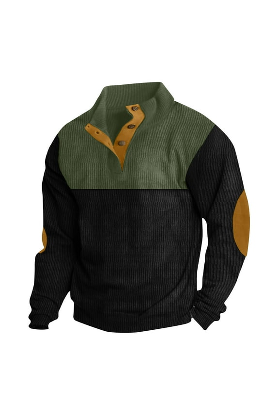 1/4 Button Long Sleeve Men Aztec Jackets for Men Ethnic Western Print Vintage Top Long Sleeve Shirt Half Collar Button Down Pullover Coat Walmart Christmas Sales