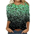 thumbnail image 1 of YanHoo 3/4 Sleeve Tops Women Mardi Gras Clothing Womens Carnival Mask Printed 3/4 Sleeve Round Neck Shirts 3/4 Sleeve Mardi Gras Tunic, 1 of 6