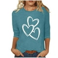 thumbnail image 1 of YanHoo 3/4 Sleeve Tshirts Shirts for Women 3/4 Sleeve Tunic Tops for Women Tshirts Women Vintage Graphic Tees Vintage 3/4 Sleeve Ladies Tops and Blouses Sale 3/4 Sleeve, 1 of 4