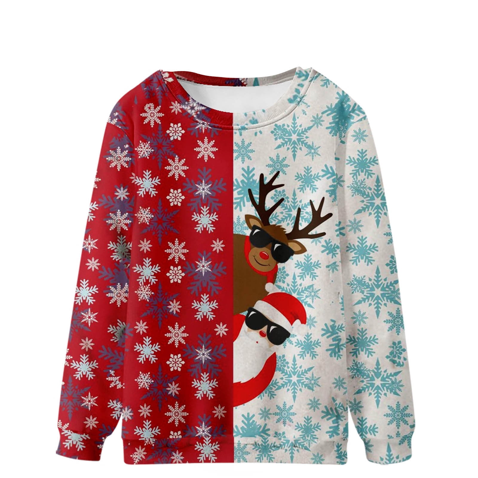 YanHoo 3D Cat Christmas Sweater Unisex Christmas Sweatshirt for Men