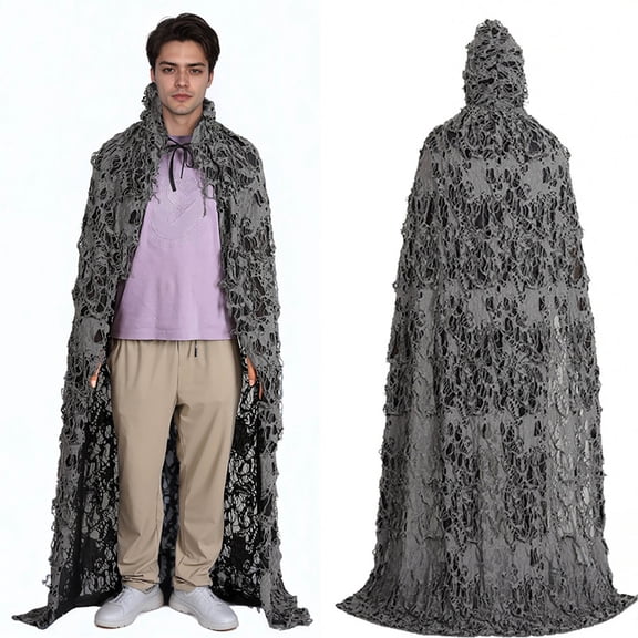 YanHoo Adult Rags Disguise Costume Hooded Robe Halloween Cloak Cosplay Masquerade Party Vampire Outfit