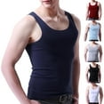 thumbnail image 1 of YanHoo Big and Tall Tank Tops for Men Ice Silk Quick Dry Sleeveless Shirts Crewneck Solid Color T-Shirts Oversized Breathable Gym Muscle Tee, 1 of 4
