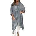 thumbnail image 1 of YanHoo Cardigans for Women Plus Size Chiffon Summer Lightweight Cardigan Breathable Long Sleeve Open Front Beach Cover Ups Loose Soft Lightweight Shawl Cardigan Coat, 1 of 5