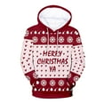 thumbnail image 1 of YanHoo Christmas Plus Size Hoodies Mens Christmas Hoodies Pullover Long Sleeve Big and Tall Drawstring Hooded Sweatshirt Tops Oversized Funny 3d Graphic Print Hoodies with Pocket, 1 of 3
