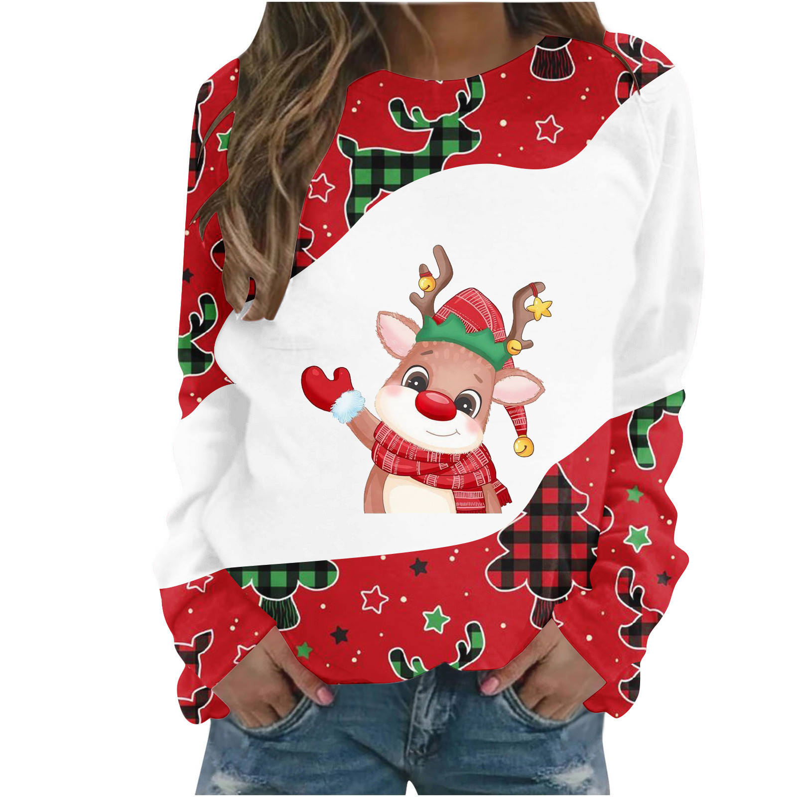 YanHoo Christmas Tops for Women 2023 Dressy Christmas Snowman Xmas Dressy Christmas Tops For Ladies