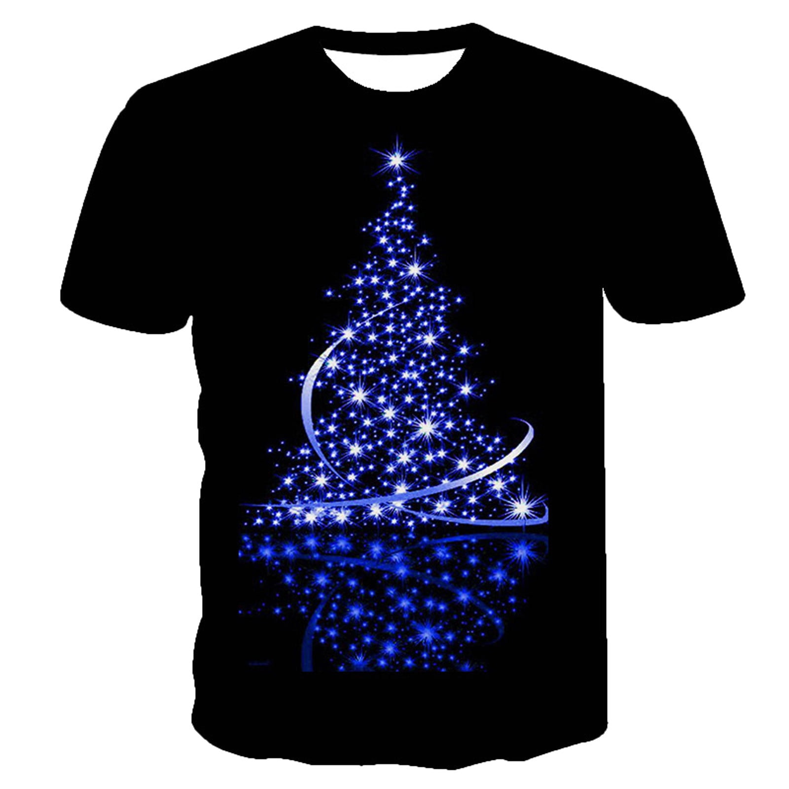 YanHoo Christmas Tshirt Men 3D Christmas Shirts Short Sleeve Big and