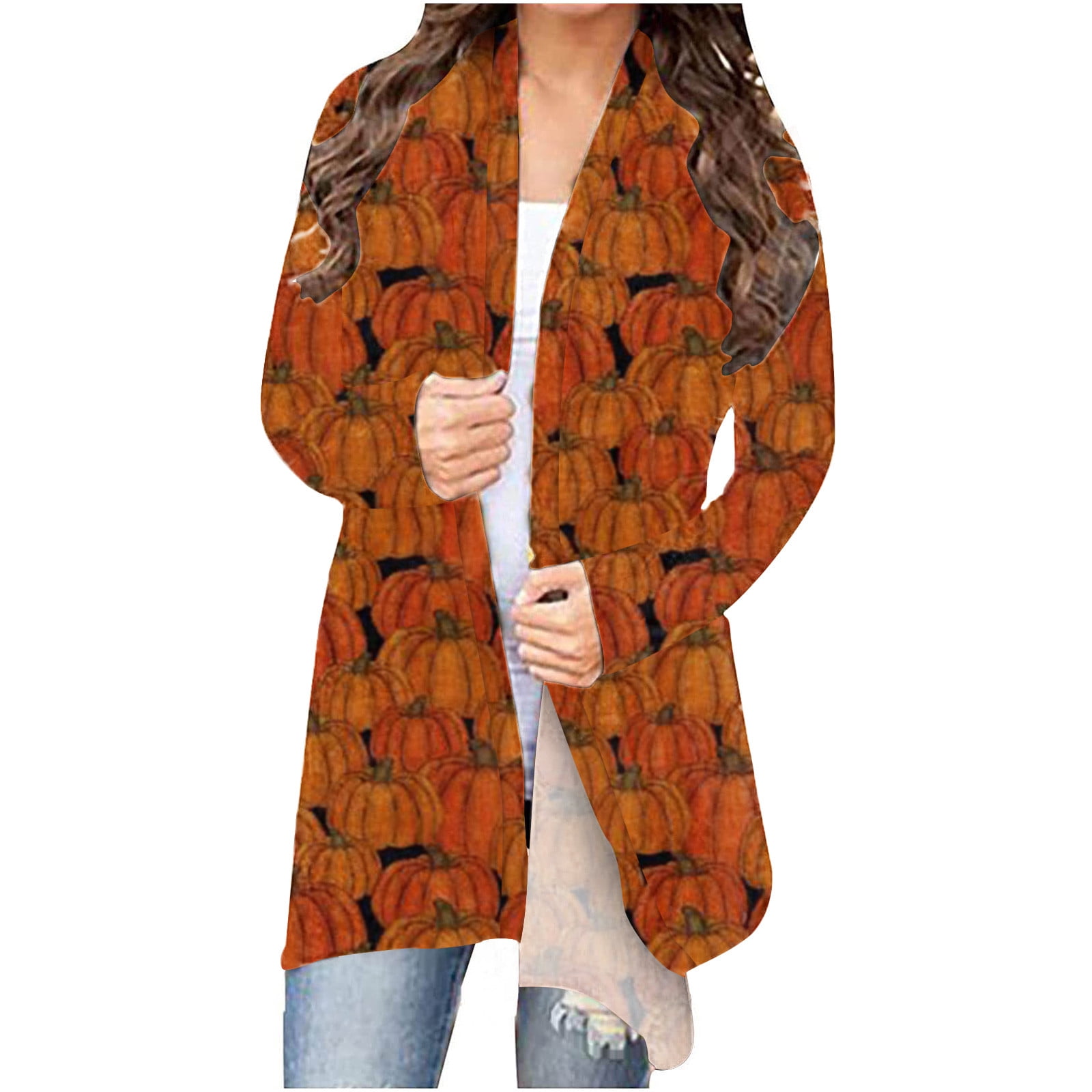 YanHoo Halloween Clothes for Women Halloween Sweaters Open Front