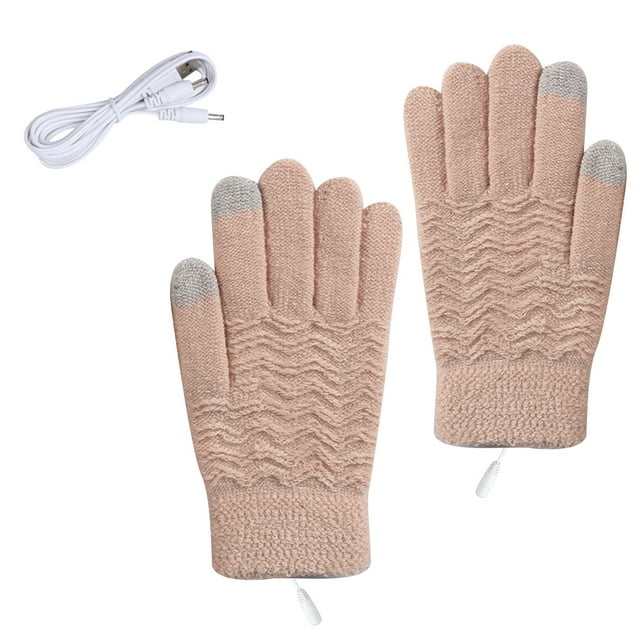 YanHoo Heated Fingerless Gloves for Women Rechargeable Fuzzy Fleece