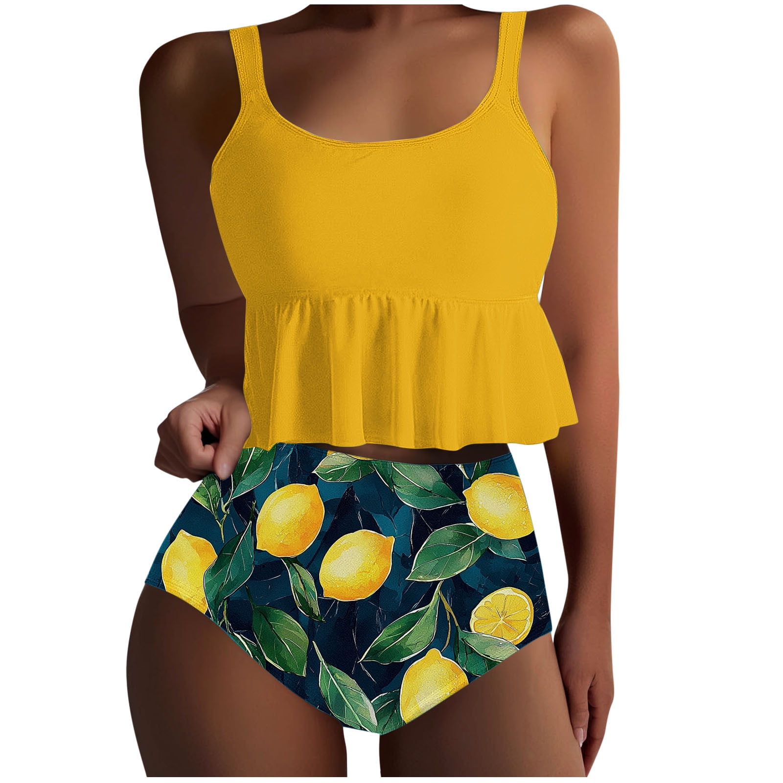 🔥NEW🔥Tummy Control Bathing Suits Modest High Waisted Bikini Sets