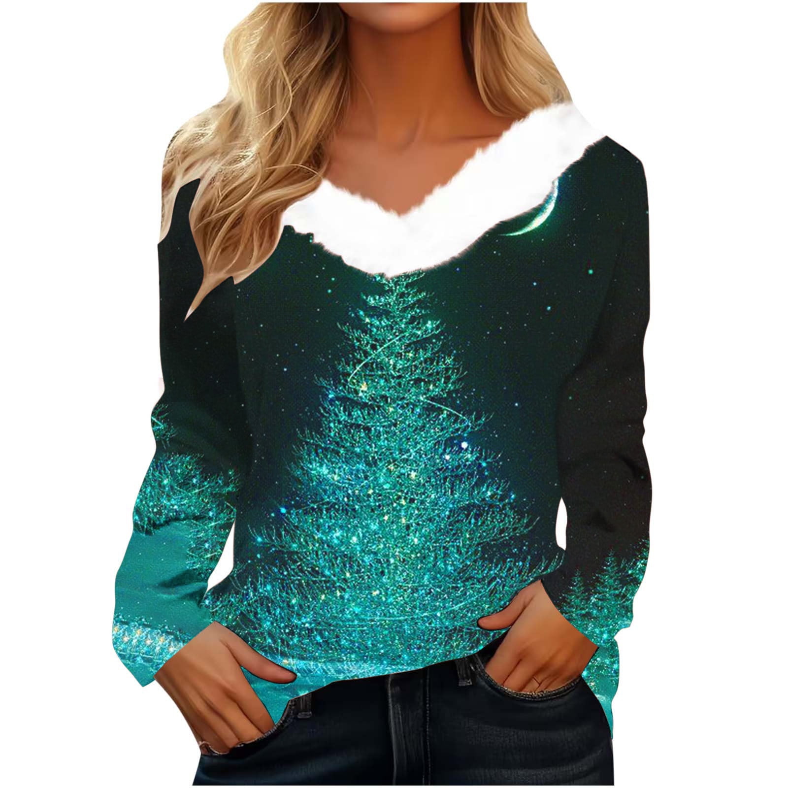 YanHoo Holiday Tops for Women 2023 Christmas Shirts for Women 2023
