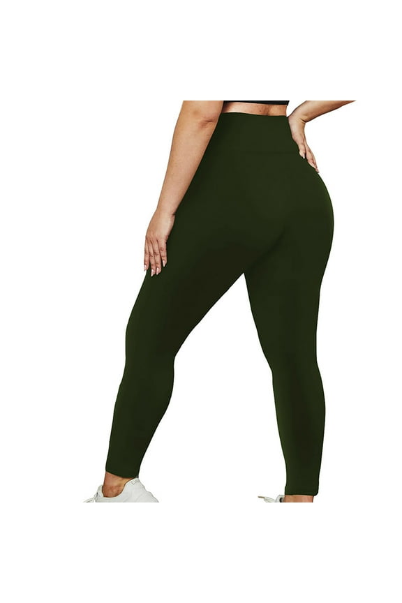 Leggings for Women Plus Size Tummy Control Yoga Leggings High Waisted Butt Lift Workout Pants Buttery Soft Gym Athletic Leggings for Running 2025 Sales