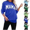 thumbnail image 1 of YanHoo Long Sleeve Mama Sweatshirts for Women Oversized Crewneck Sweatshirt Loose Fit Pullover Tops, 1 of 6