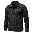 thumbnail image 1 of YanHoo Men Oversized Denim Jacket Lightweight Button Down Lapel Jean Coat Big and Tall Outwear Jackets, 1 of 3