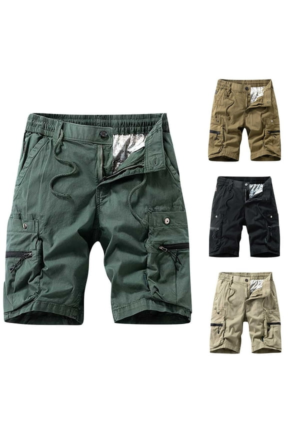 Mens Cargo Shorts Casual Shorts Hiking Shorts with Multi Pockets Running Joggers Outdoor Mens Shorts Summer Sweat Shorts Coffee,XXL