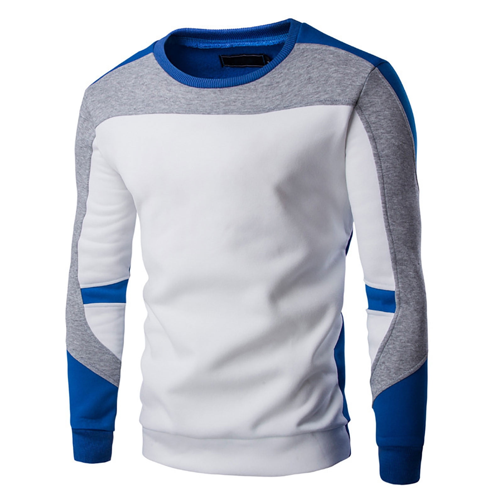 LUORUAN Men's Novelty Color Block Hoodies Sweatshirt Long
