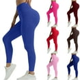 thumbnail image 1 of YanHoo Scrunch Butt Lifting Tummy Control High Waist Workout Leggings for Women Seamless Compression Ribbed Knit Gym Yoga Pants Leggings Red,S, 1 of 8