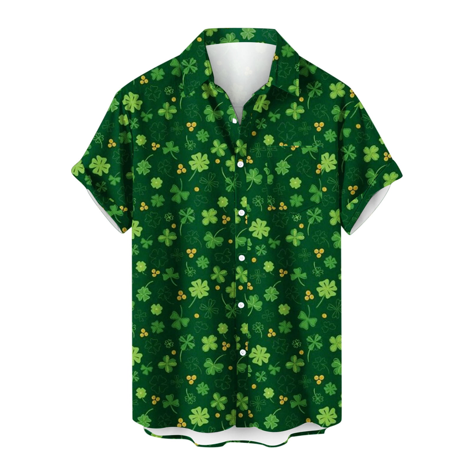 YanHoo St Patricks Day Shirts Funny Button Down Shirt Men Short Sleeve ...