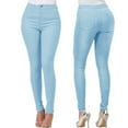 thumbnail image 1 of YanHoo Stretchy Jeans for Women High Waist Jeggings Slim-Leg Skinny Jeans Trendy Casual Pull on Denim Pants with Pockets Sky Blue,XL, 1 of 7