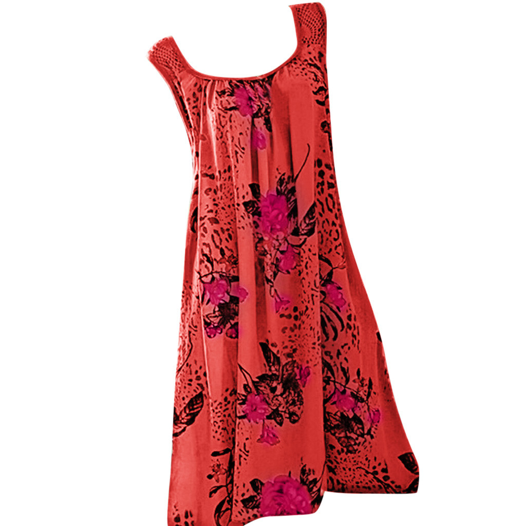 YanHoo Sundresses for Women 2024 Summer Sleeveless Pleated Tunic Dress ...