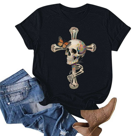 YanHoo T Shirts for Women Graphic 2026 Summer Casual Short Sleeve Crewneck Tops Pullover Ladies Tee Shirts Outfits