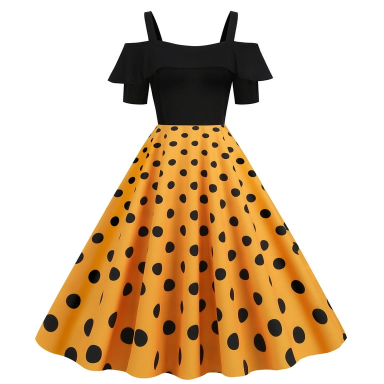 Polka Dots Design Two Pieces Prom Dresses, Cute Prom Dresses Polka Dots Design Two Pieces Prom Dresses, Cute Prom Dresses