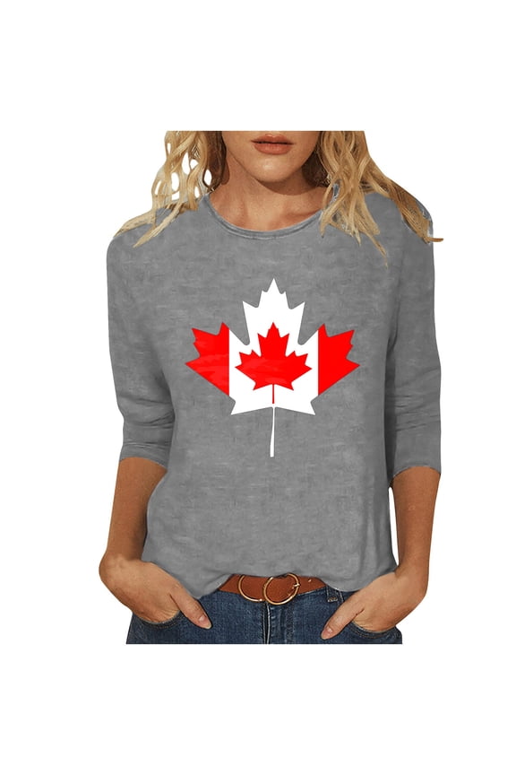 Women 3/4 Sleeve Tshirt Graphic 3/4 Sleeve Tops for Women 3/4 Sleeve Crewneck Loose Fit Top Womens 3/4 Sleeve Tee Shirts under 10