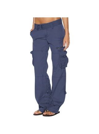 wsevypo Parachute Pants for Women Baggy Cargo Pants Low Rise Y2K Track Pants  Teen Girls Wide Leg Cargo Pant Streetwear 