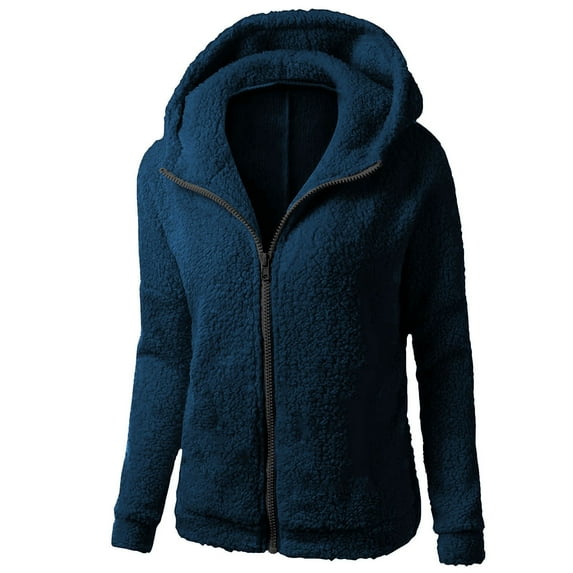 YanHoo Women Oversized Sherpa Hoodie Fuzzy Fleece Jacket Zip Up Long Sleeve Faux Fur Coat Plus Size Casual Solid Fall Winter Outerwear