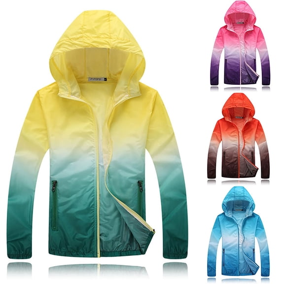 YanHoo Women Sun Protection Hoodies Lightweight Zip Up Hooded Jacket with Pockets Outdoor Hiking Travel Wear