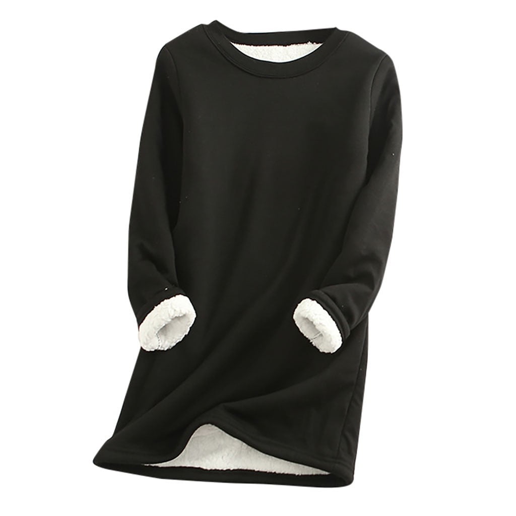 Flygo Women's Oversized Sweatshirt Dress – Patchwork Pleated Hem, Long Sleeve, Loose Fit Tunic
