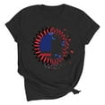 thumbnail image 1 of YanHoo Women's 4th of July Shirts American Flag Stars and Strips Graphic Tee Shirts 2025 Summer Short Sleeve T-Shirts Patriotic Outfits, 1 of 8